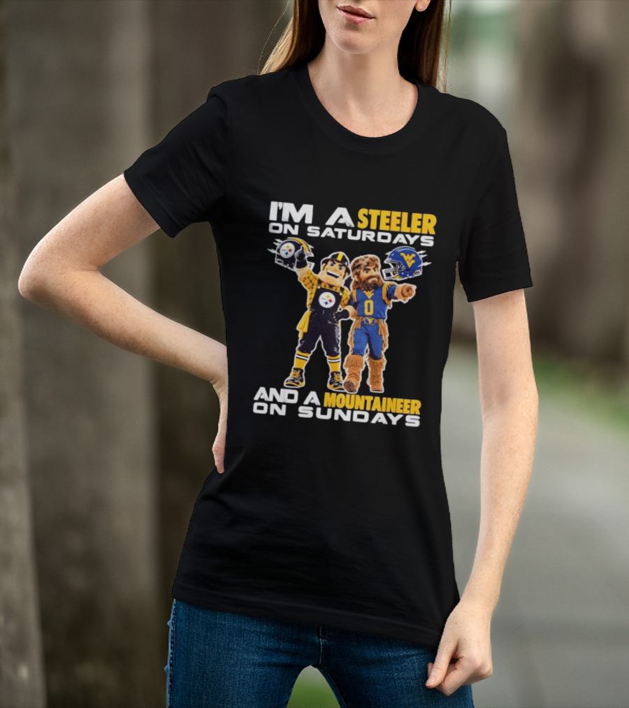 I'm A Steeler On Saturdays And A Mountaineer On Sundays Sports Spirit T-Shirt