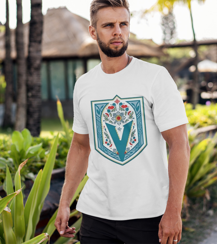Vegas Golden Knights Floral Crest OneRealm V T-Shirt