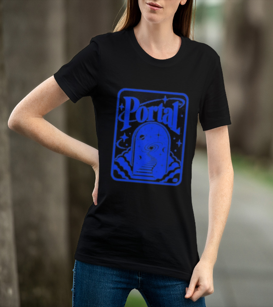 Synaptrix Labs Limited Edition Portal Cosmic Stairway Stars And Planets T-Shirt
