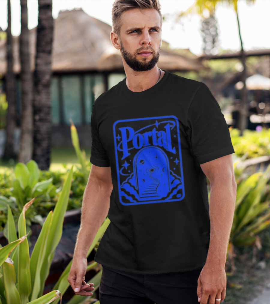 Synaptrix Labs Limited Edition Portal Cosmic Stairway Stars And Planets T-Shirt