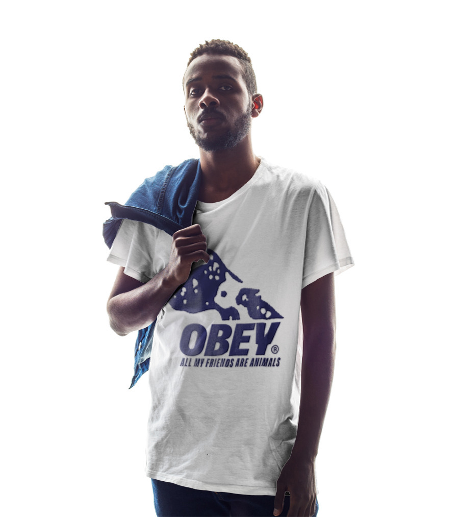 Obey All My Friends Are Animals Dog T-Shirt
