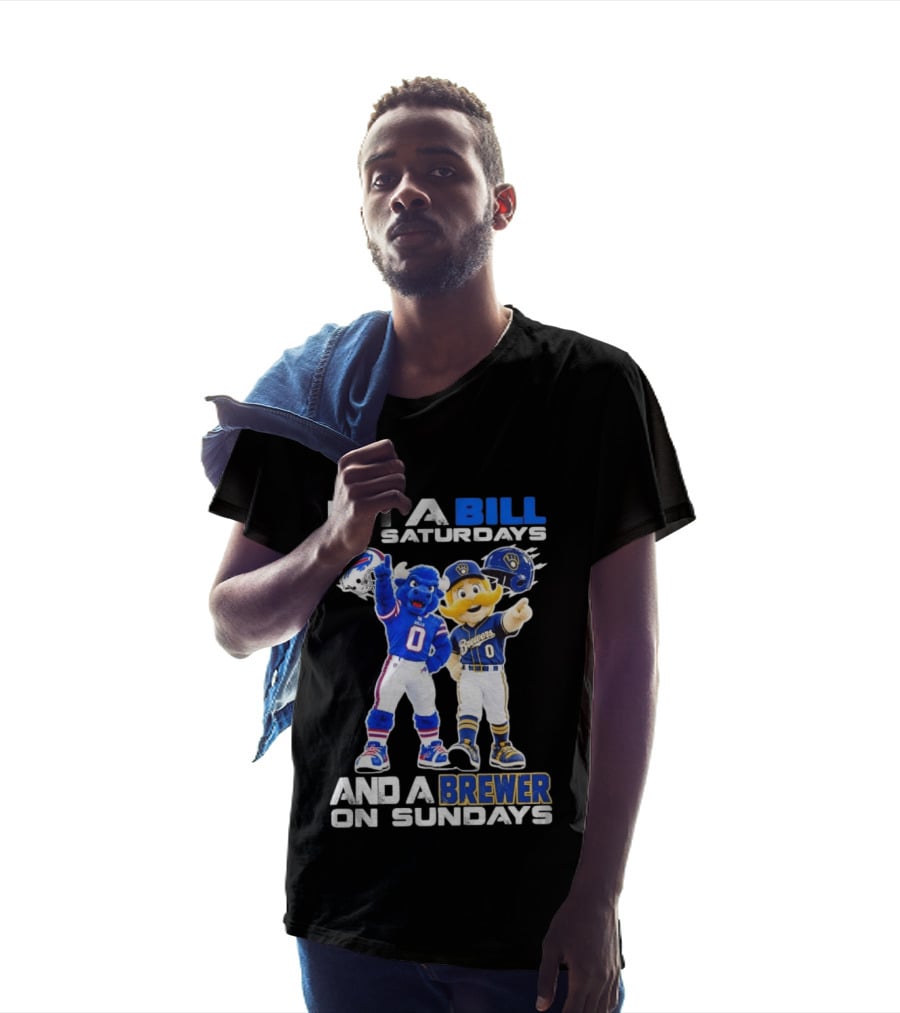 Buffalo Bills And Milwaukee Brewers Mascots Saturdays Sundays Fan Gear T-Shirt
