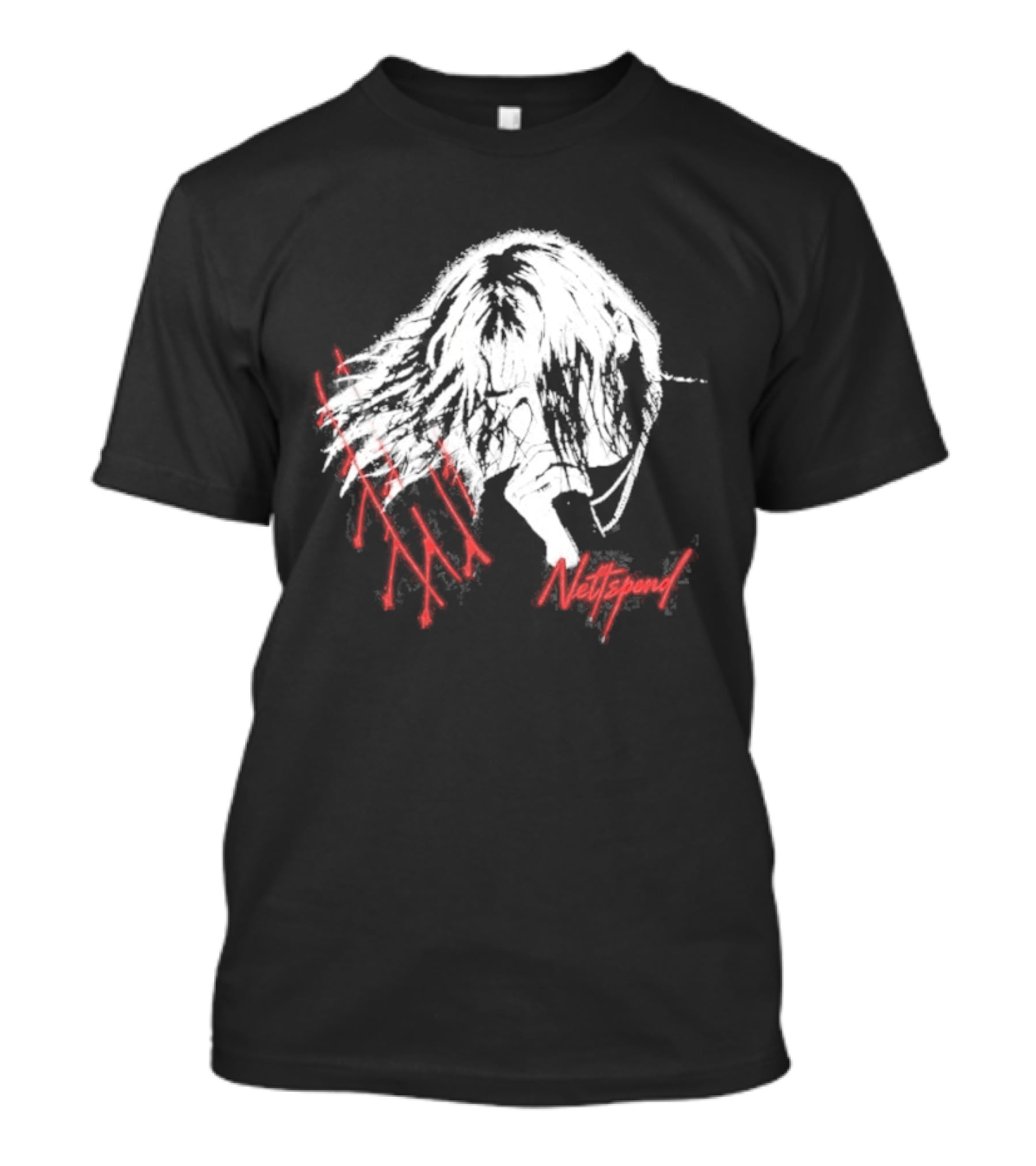 Nettspend Early Life Crisis Slash White And Red Sketch T-Shirt