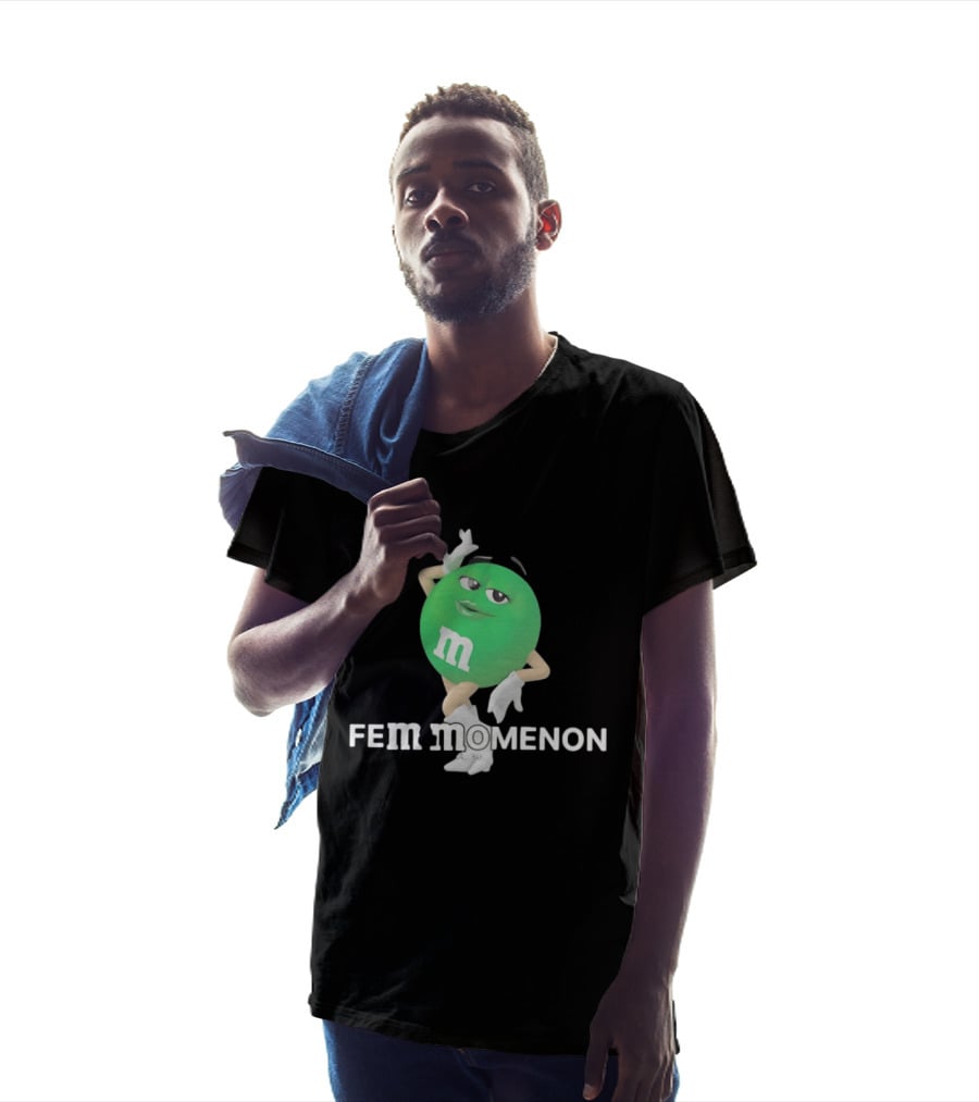 FeMomenon M&M Green Character Feminist Wordplay T-Shirt