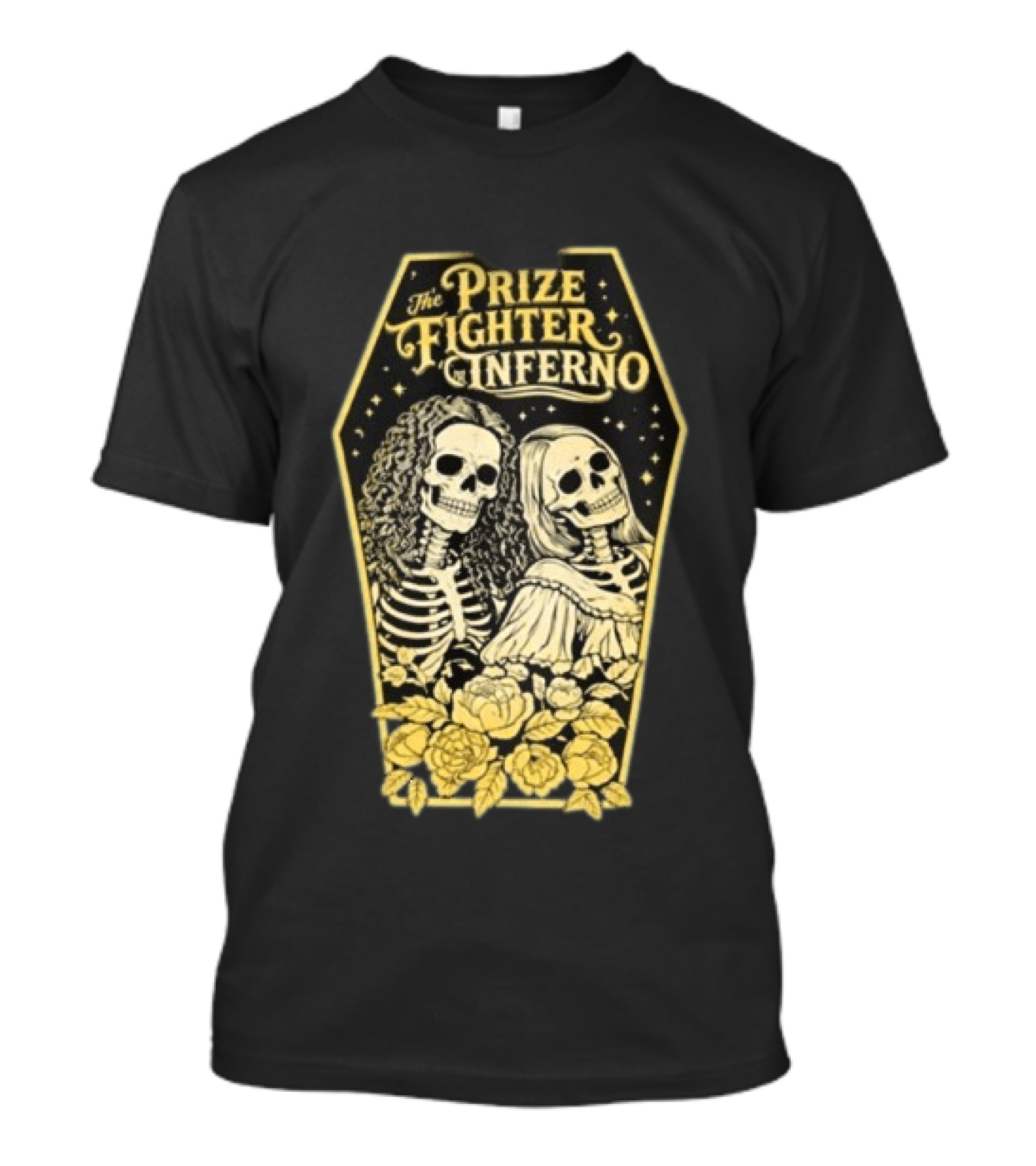 Skeleton Lovers Coffin The Prize Fighter Inferno Floral Festival 2026 T-Shirt