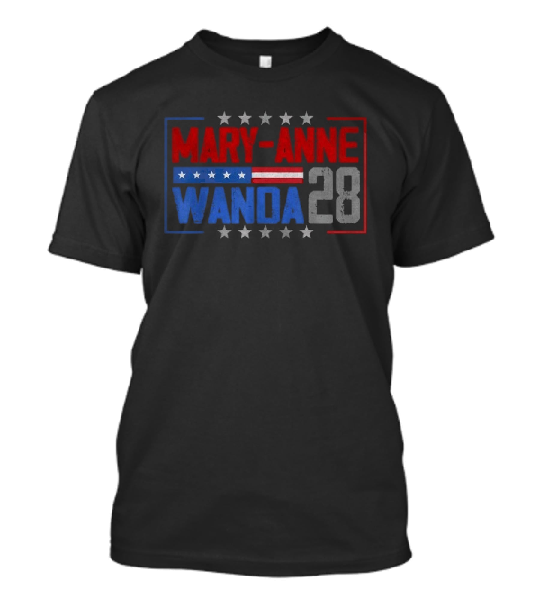 Mary Anne Wanda 28 American Flag Stars And Stripes T-Shirt