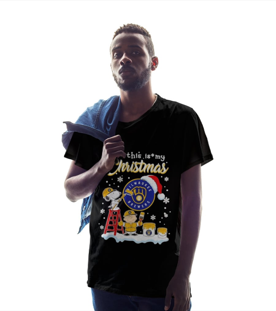 Milwaukee Brewers Snoopy Woodstock Charlie Brown Christmas 2026 T-Shirt