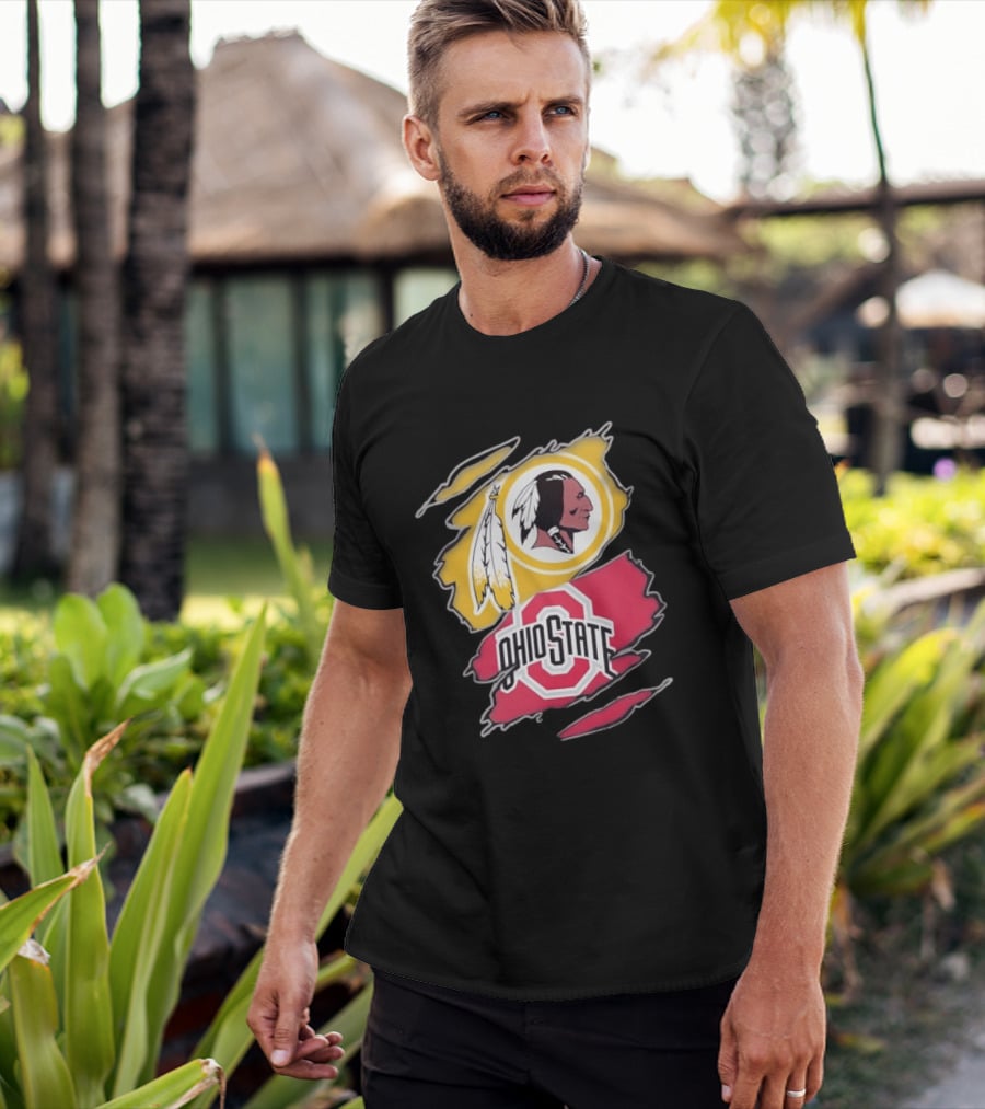 Washington Redskins Ohio State Buckeyes Collage T-Shirt
