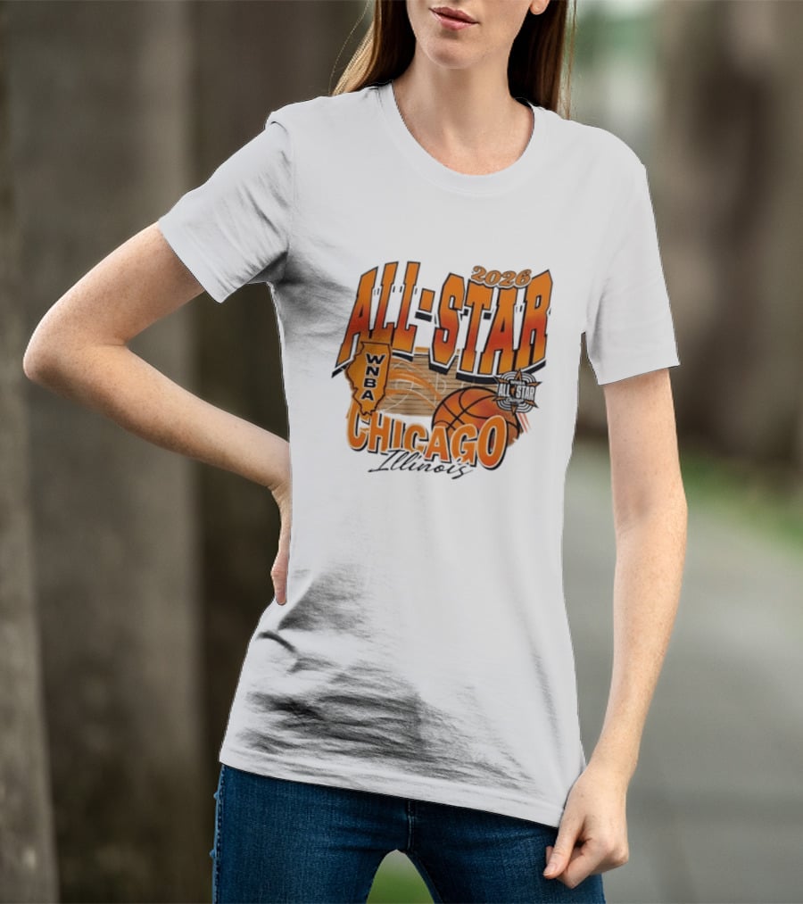 WNBA All Star 2026 Chicago Illinois Basketball Event T-Shirt