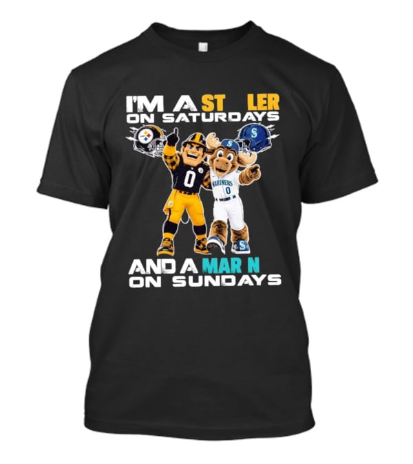 I'm A Steelers Fan On Saturdays And A Mariners Supporter On Sundays With Mascots T-Shirt