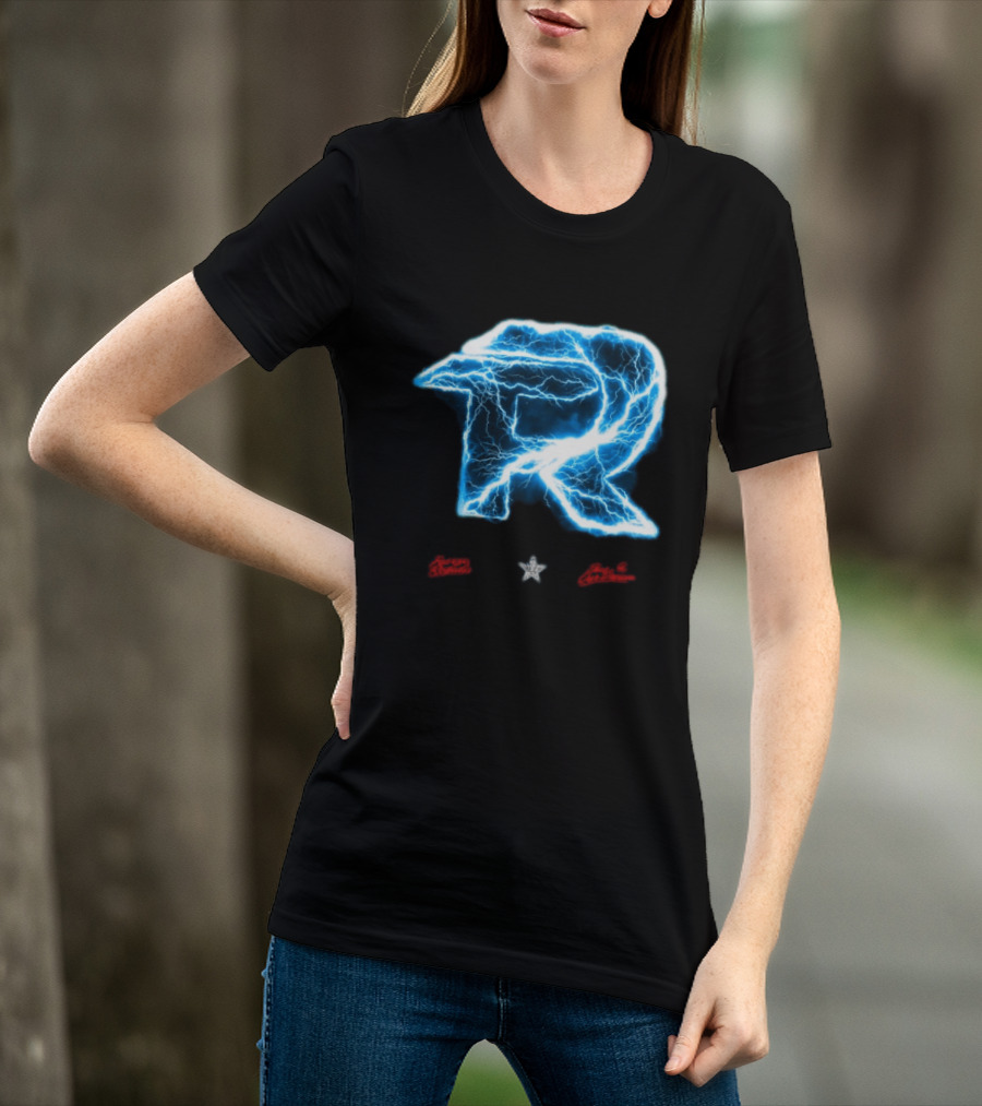Fuerza Regida Lightning R Blue Electric Energy T-Shirt