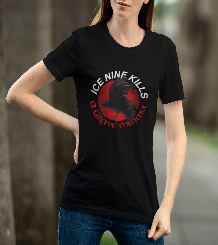 Ice Nine Kills A Grave Mistake Raven Red Circle T-Shirt