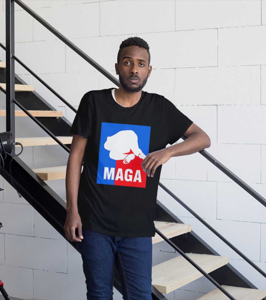 MAGA Political Parody Silhouette Red And Blue T-Shirt