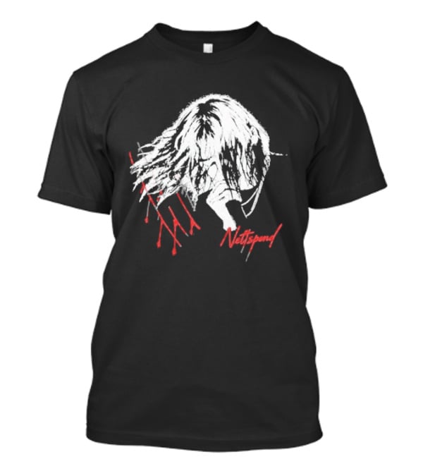 Nettspend Slash Hair Silhouette With Red Scribble T-Shirt