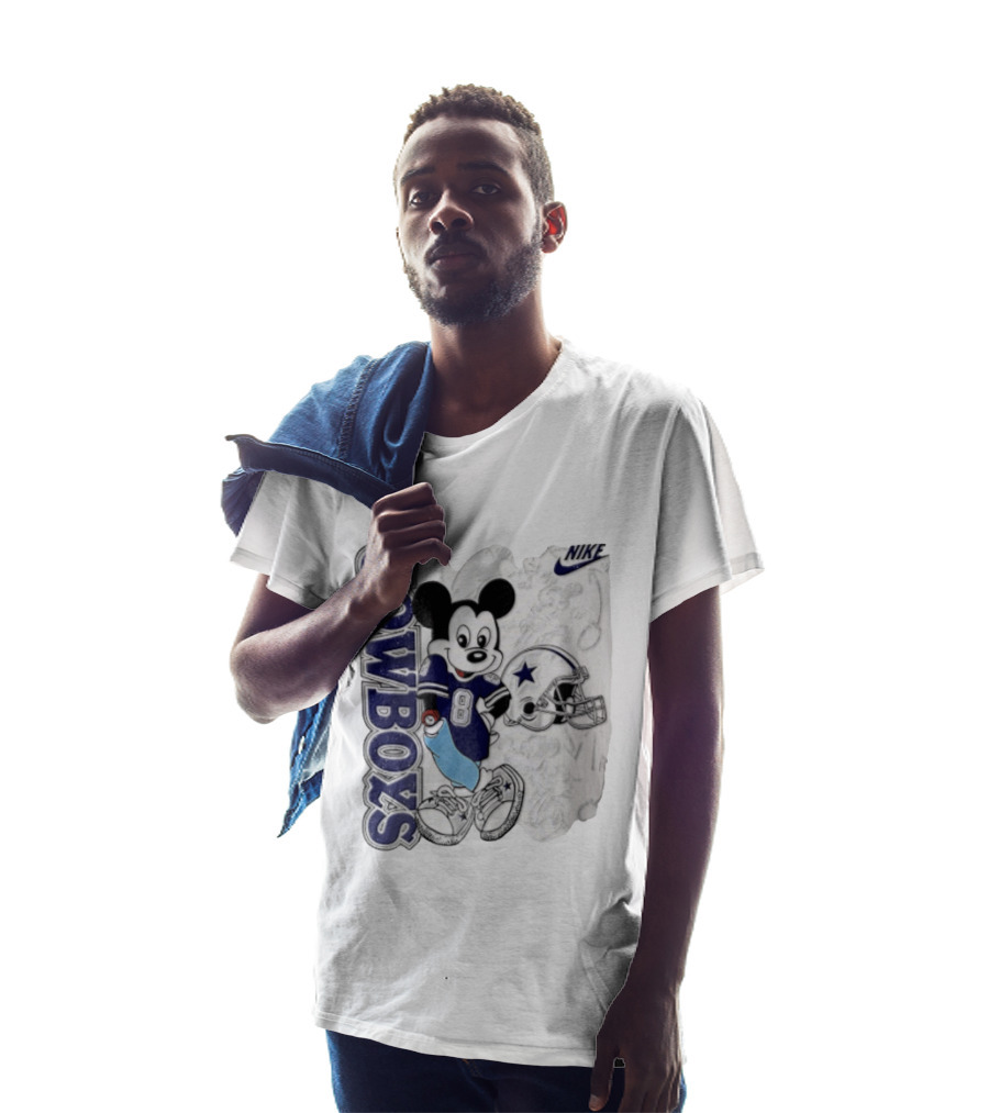 Cowboys Mickey Mouse 8 Football Jersey Cartoon Nike T-Shirt