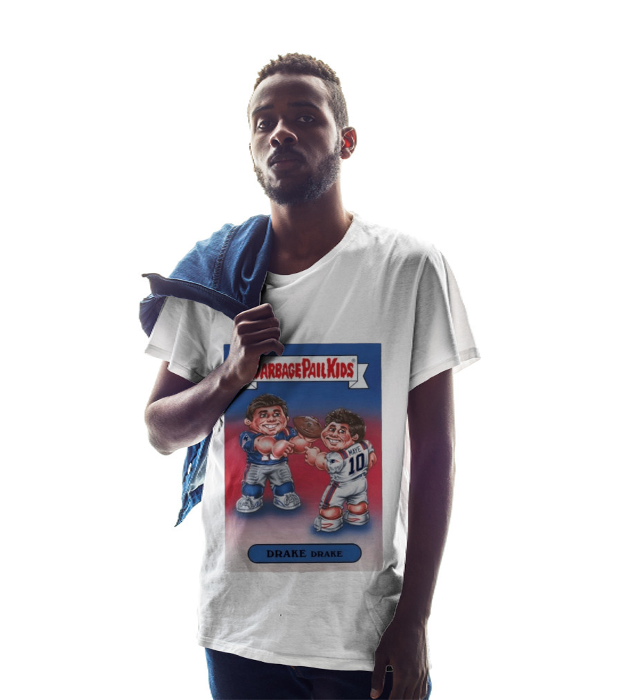 Garbage Pail Kids Drake Maye New England Patriots 10 T-Shirt