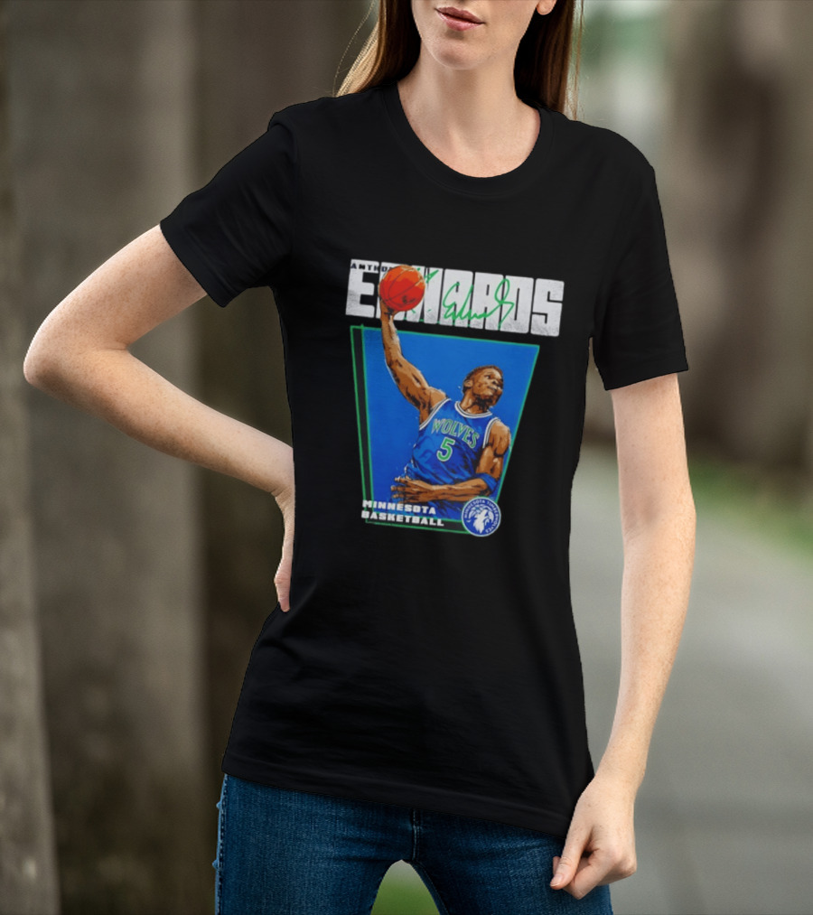 Anthony Edwards Minnesota Basketball Timberwolves Dunking Action T-Shirt