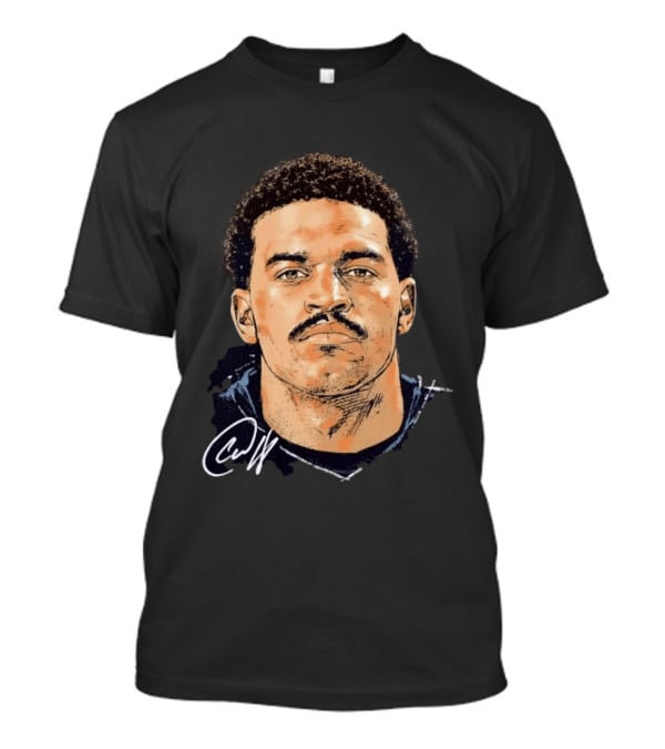Caleb Williams Chicago Bears Football Retro Mustache T-Shirt