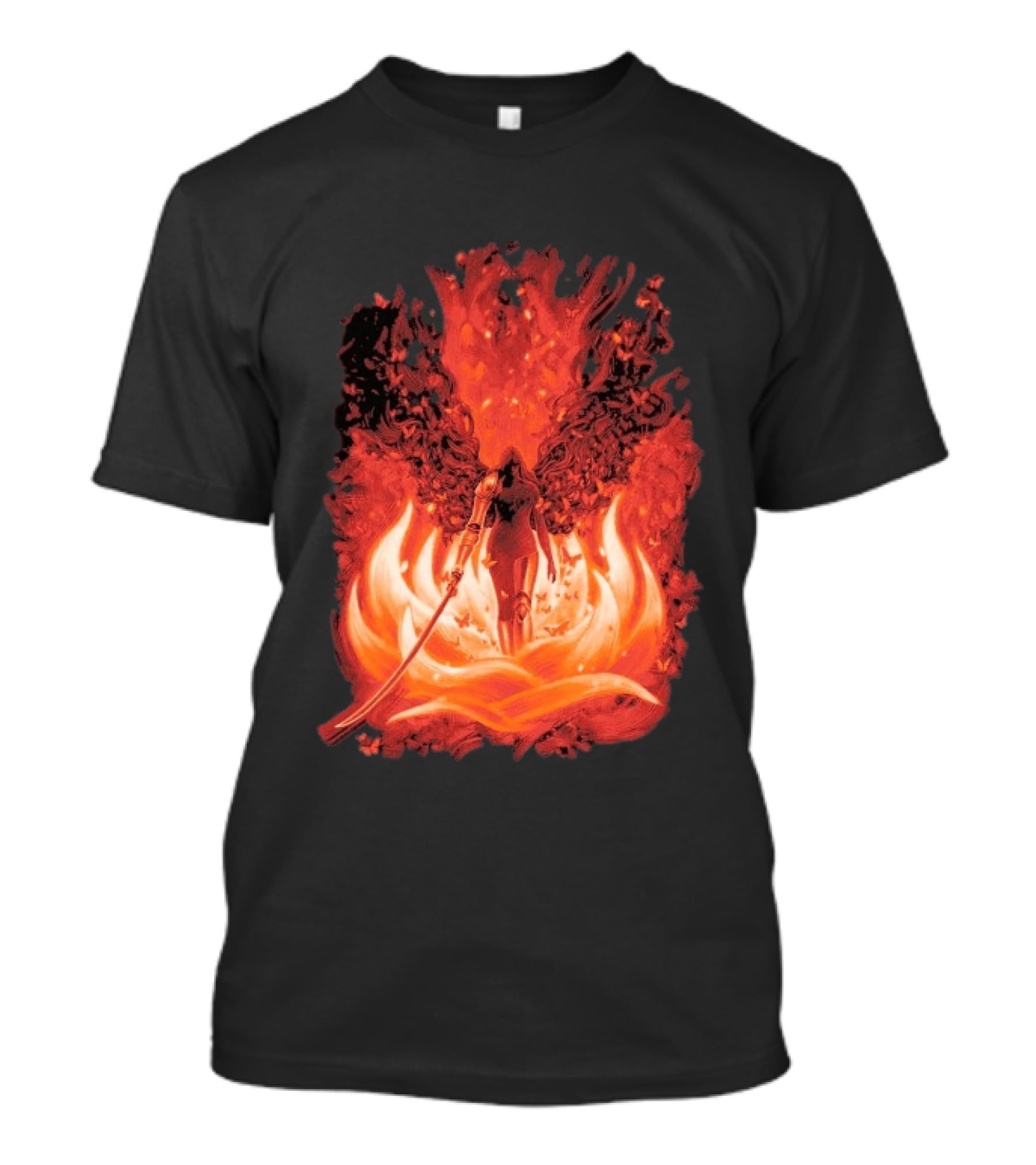 Elden Ring Scarlet Bloom Sword Woman Fiery Flower T-Shirt