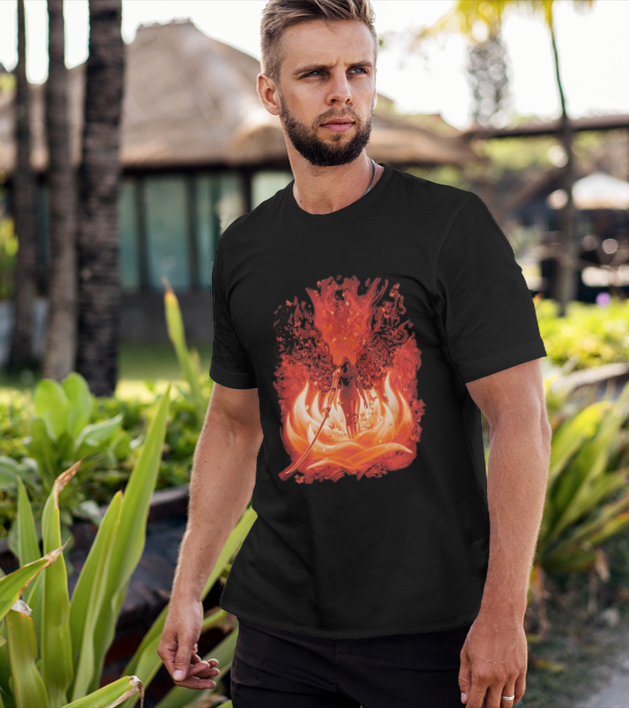 Elden Ring Scarlet Bloom Sword Woman Fiery Flower T-Shirt