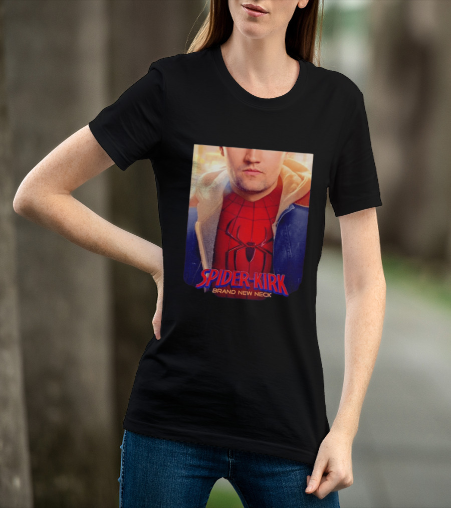 Spider Kirk Brand New Neck Spider Man X Charlie Kirk T-Shirt