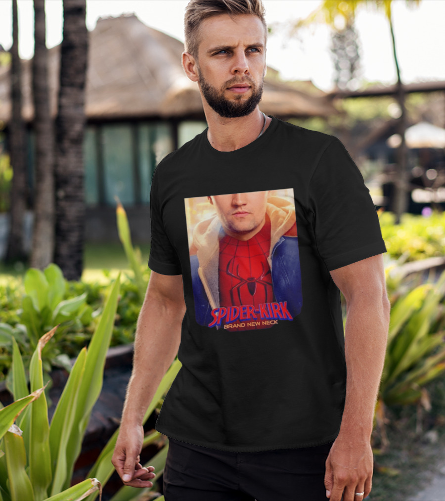 Spider Kirk Brand New Neck Spider Man X Charlie Kirk T-Shirt