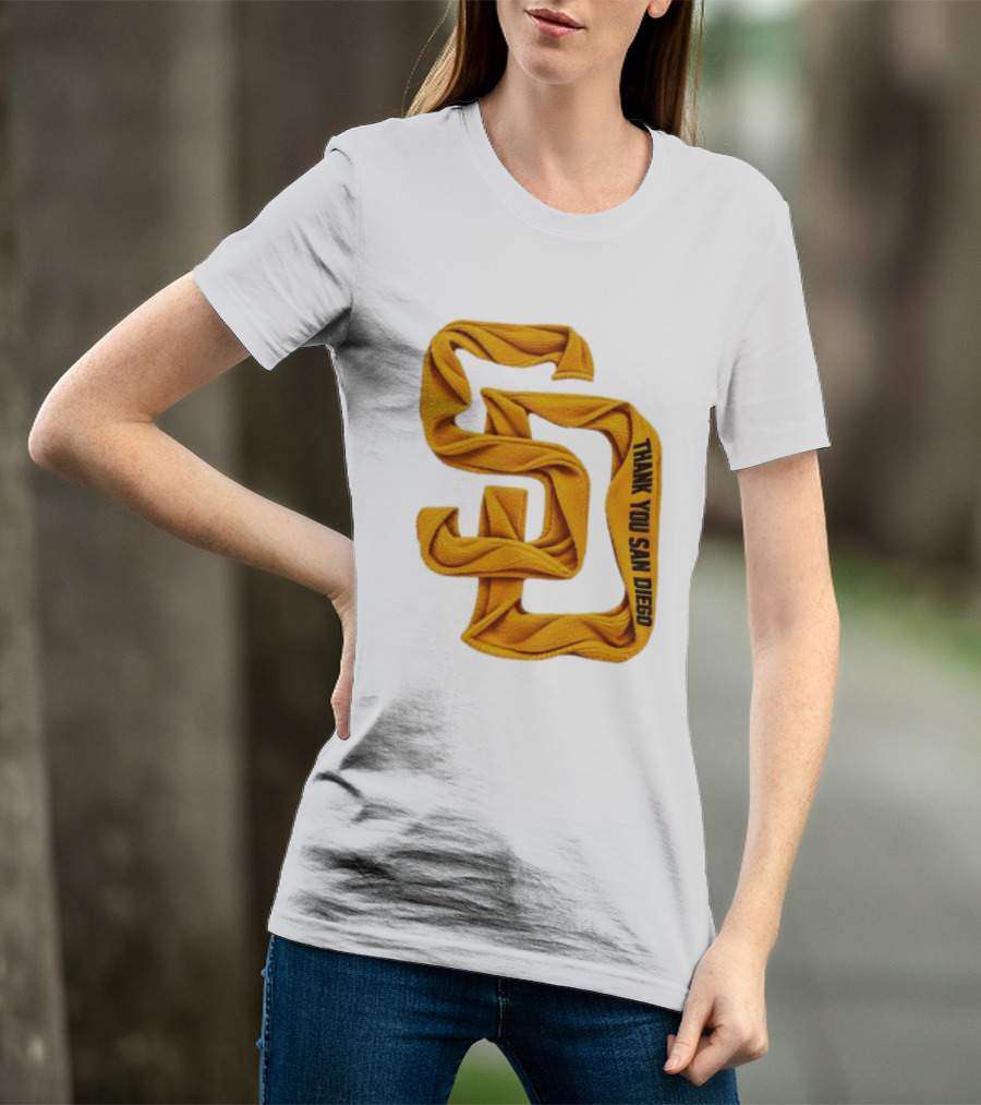 San Diego Padres Thank You San Diego SD Scarf T-Shirt