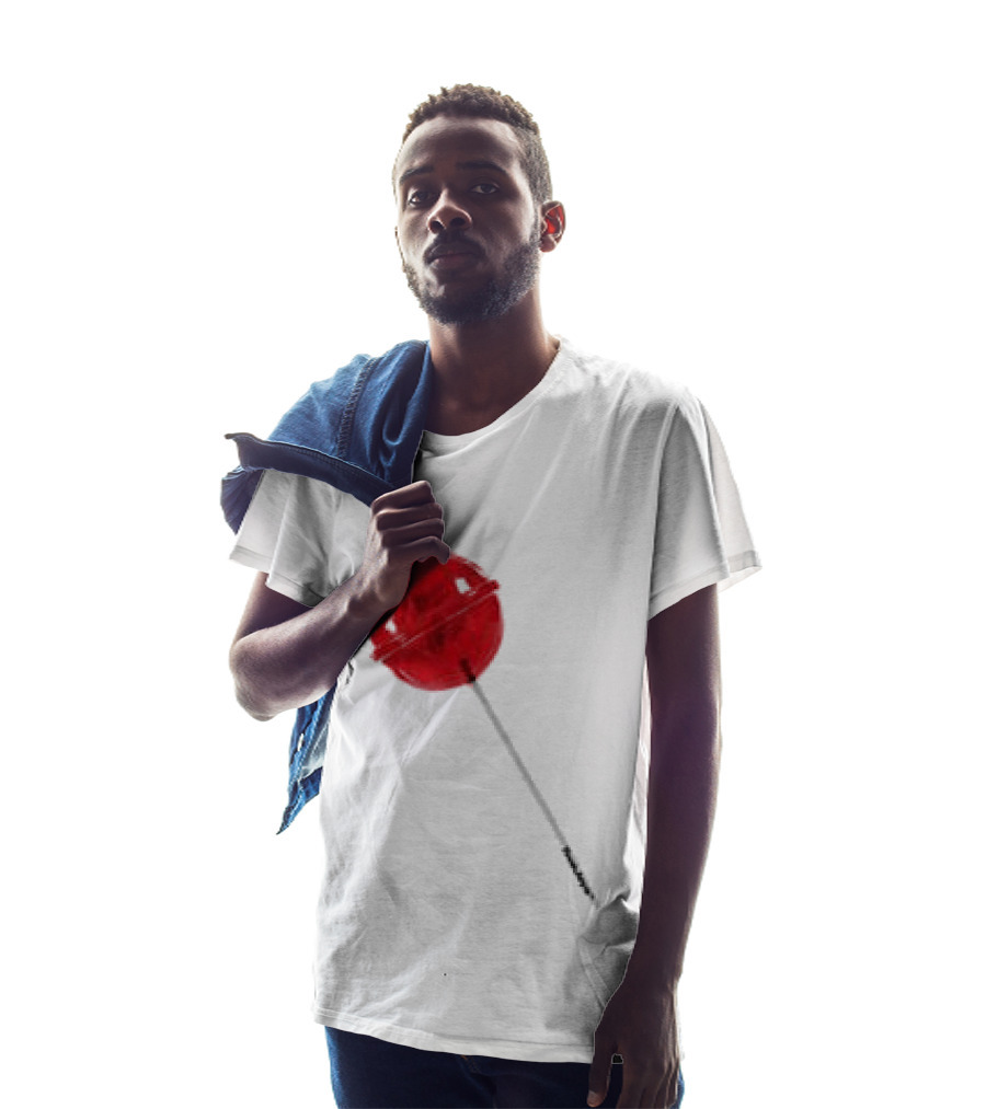 Twojeys Lollipop White Red Candy Stick T-Shirt