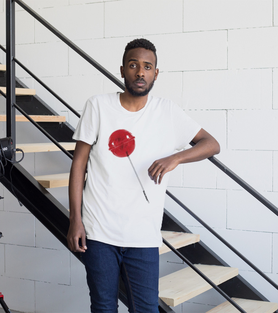 Twojeys Lollipop White Red Candy Stick T-Shirt