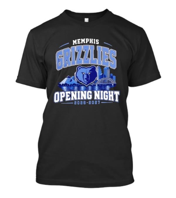 Memphis Grizzlies Opening Night 2026 2027 City Skyline NBA T-Shirt