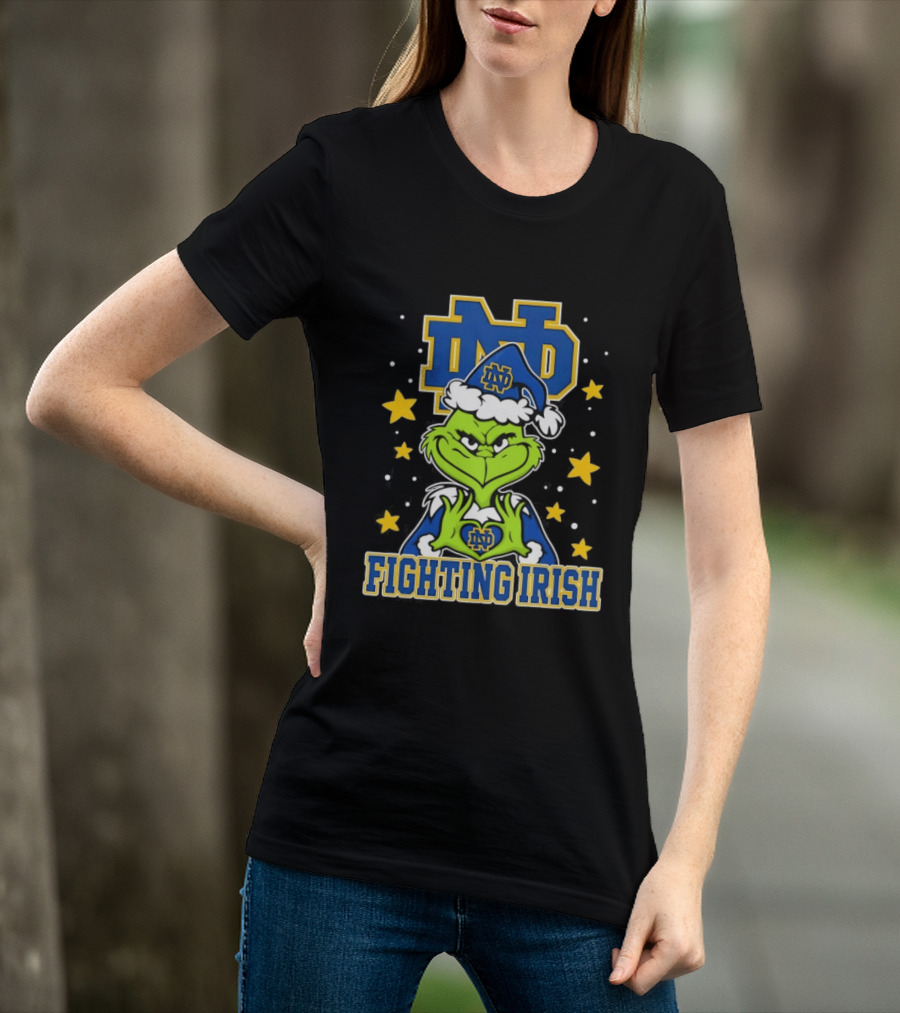 Notre Dame Fighting Irish Grinch Christmas ND T-Shirt