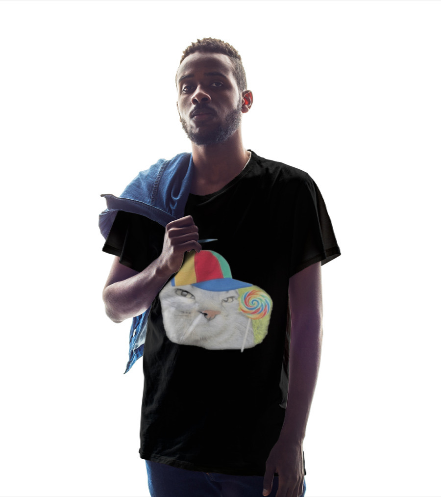 Silly Kitty Cat Candy Rainbow Cap Lollipop T-Shirt