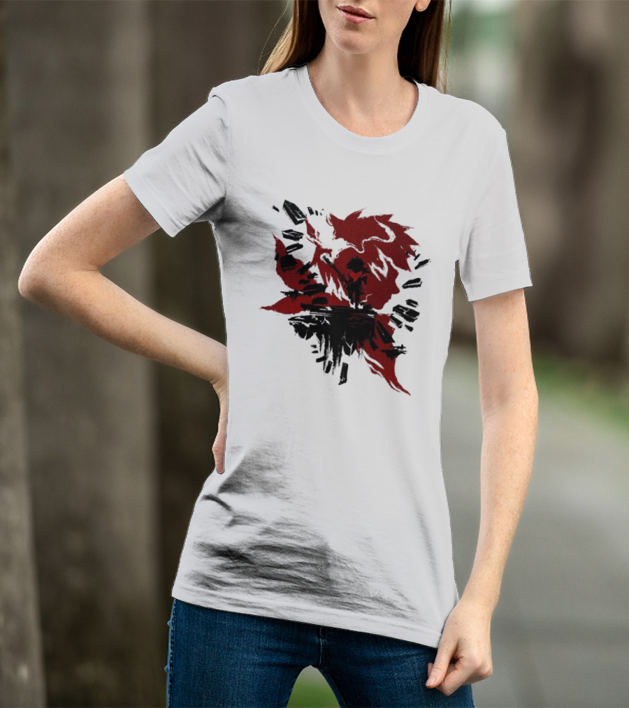 Bastion The Kid Red Silhouette Gaming T-Shirt