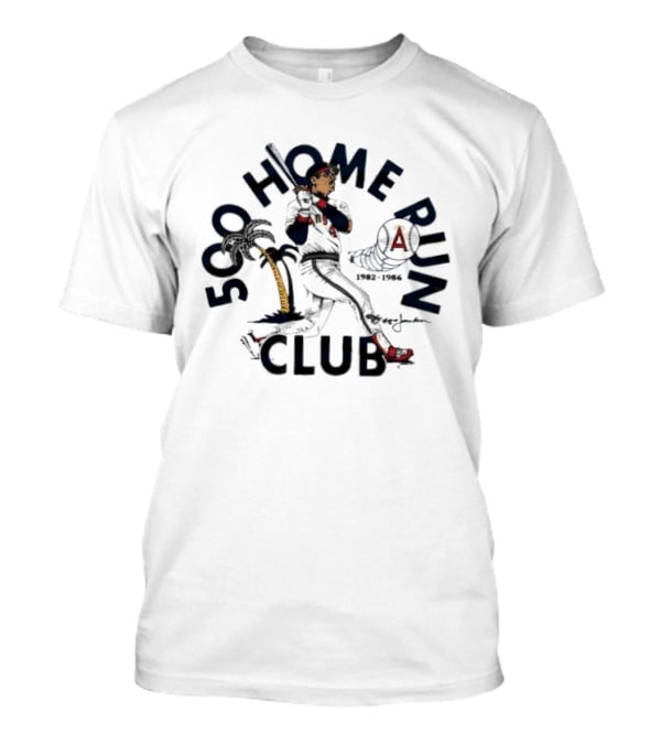 Los Angeles Angels Reggie Jackson 500 Home Run Club California 1982 T-Shirt