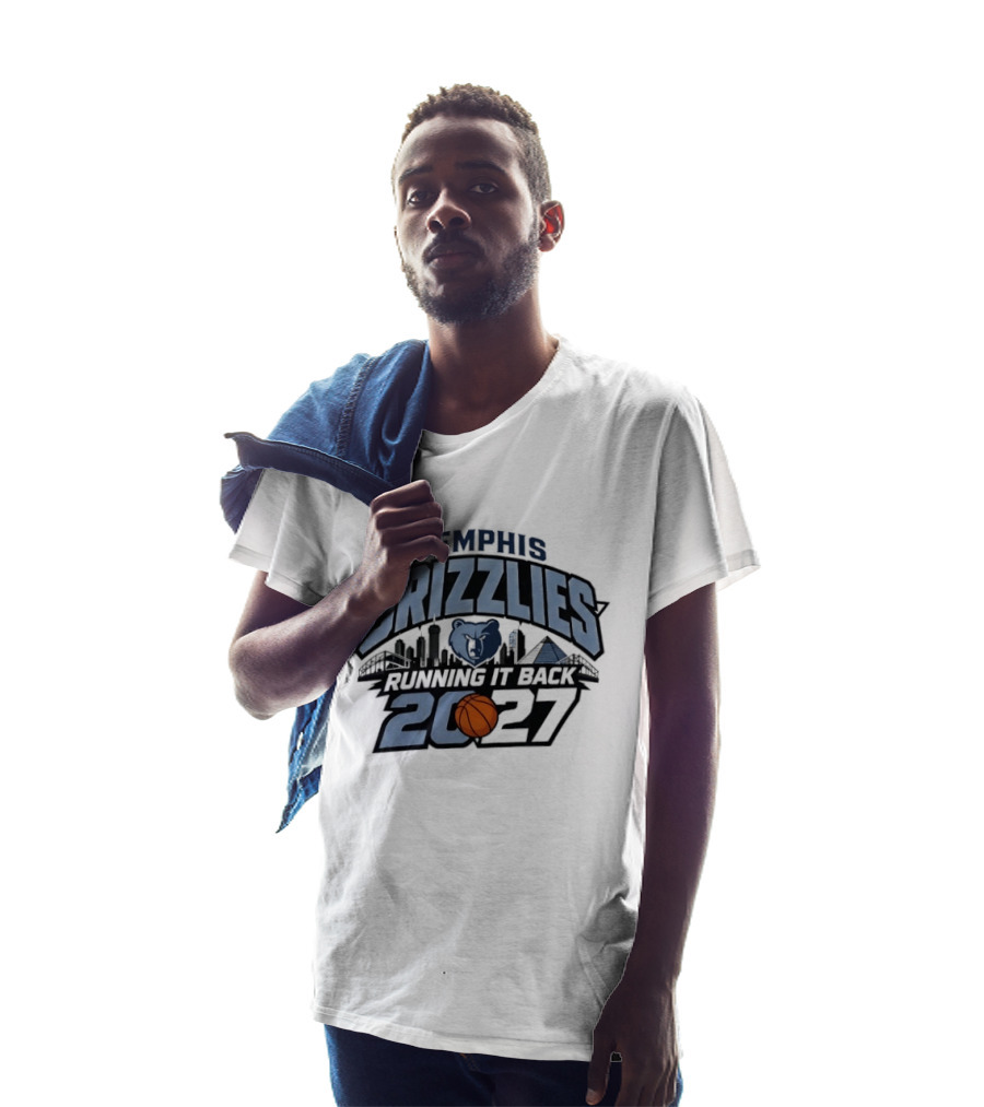 Memphis Grizzlies Running It Back 2027 Skyline Basketball T-Shirt