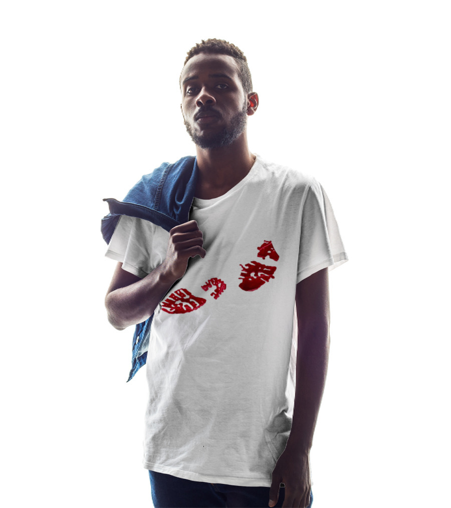 Night Lovell Bloodprints Dark Aesthetic T-Shirt