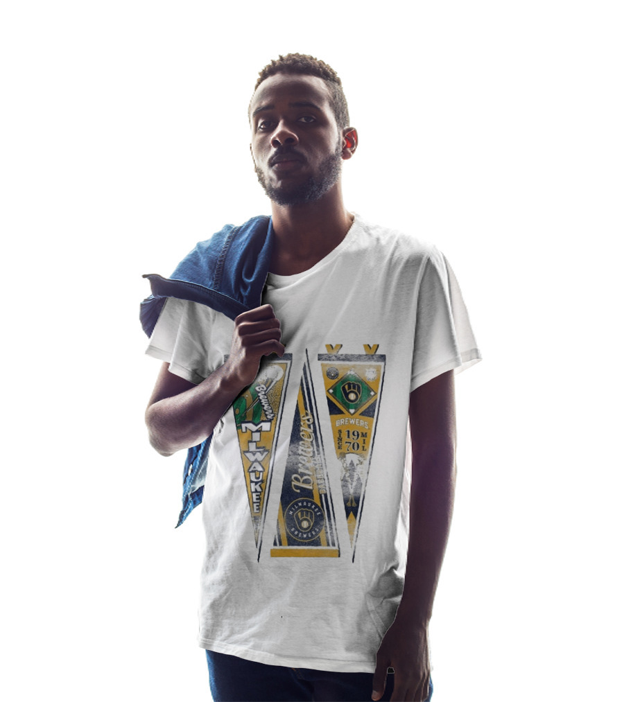 Milwaukee Brewers Pennants Since 1970 Victory Brewers T-Shirt