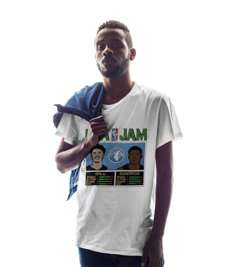 NBA Jam Minnesota Timberwolves LaMelo Ball Anthony Edwards T-Shirt