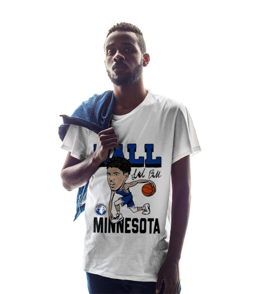 Minnesota Timberwolves LaMelo Ball Basketball Caricature T-Shirt