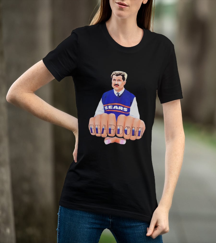 Chicago Bears Mike Ditka Bear Down Fists T-Shirt