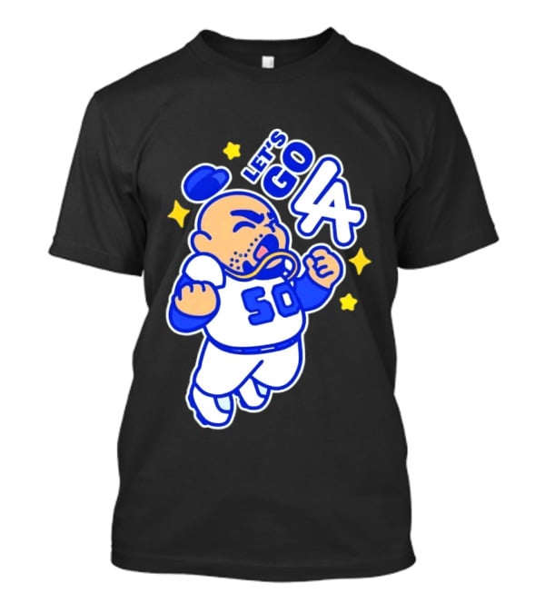 Let's Go LA No 50 Baseball Cartoon Player T-Shirt