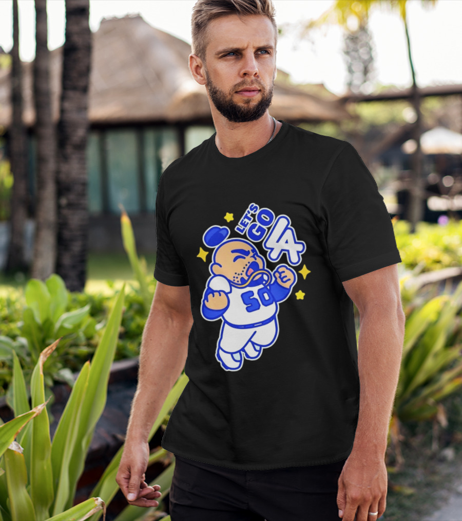 Let's Go LA No 50 Baseball Cartoon Player T-Shirt