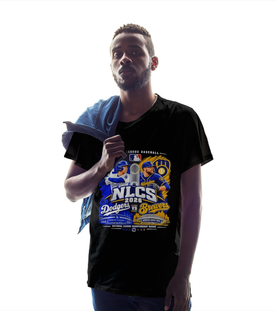 2026 NLCS Los Angeles Dodgers Vs Milwaukee Brewers Matchup At Dodger Stadium And American Family Field T-Shirt