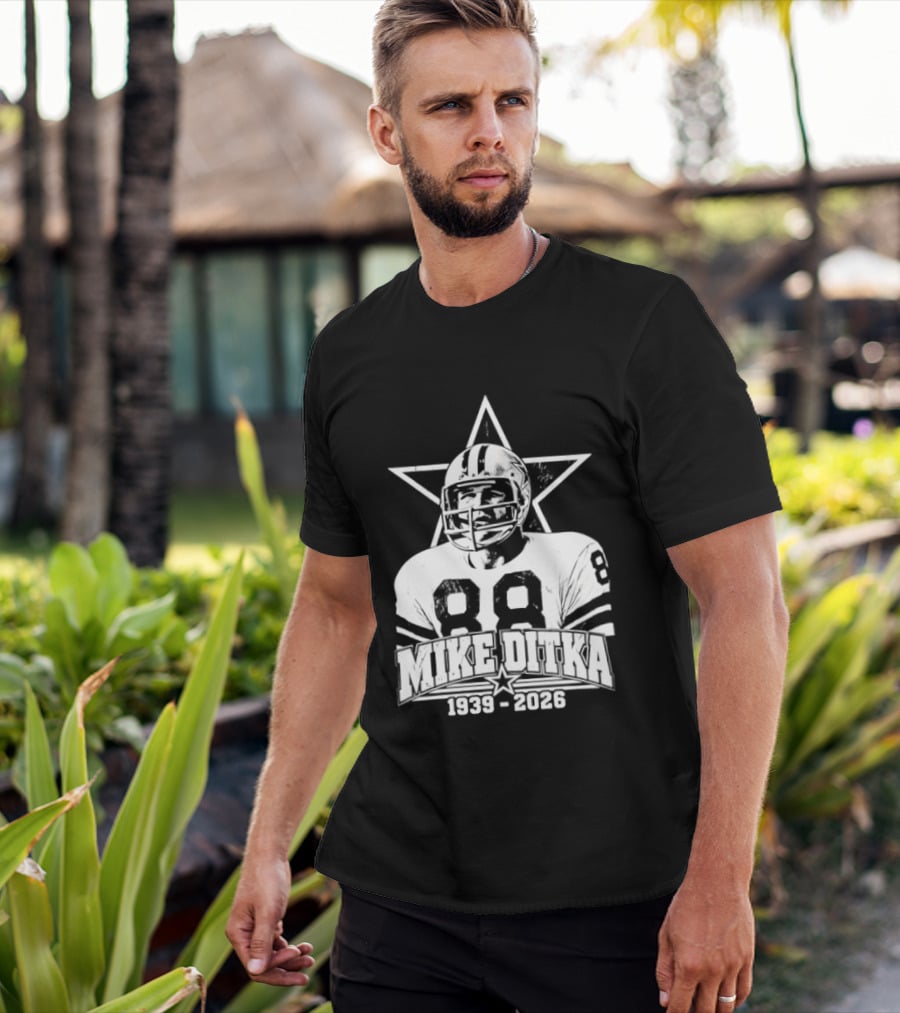 Dallas Cowboys Mike Ditka 1939 2026 Football Legend Star T-Shirt