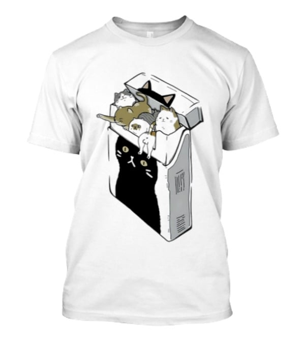 Cat Cigarettes Cute Cats In Cigarette Box T-Shirt
