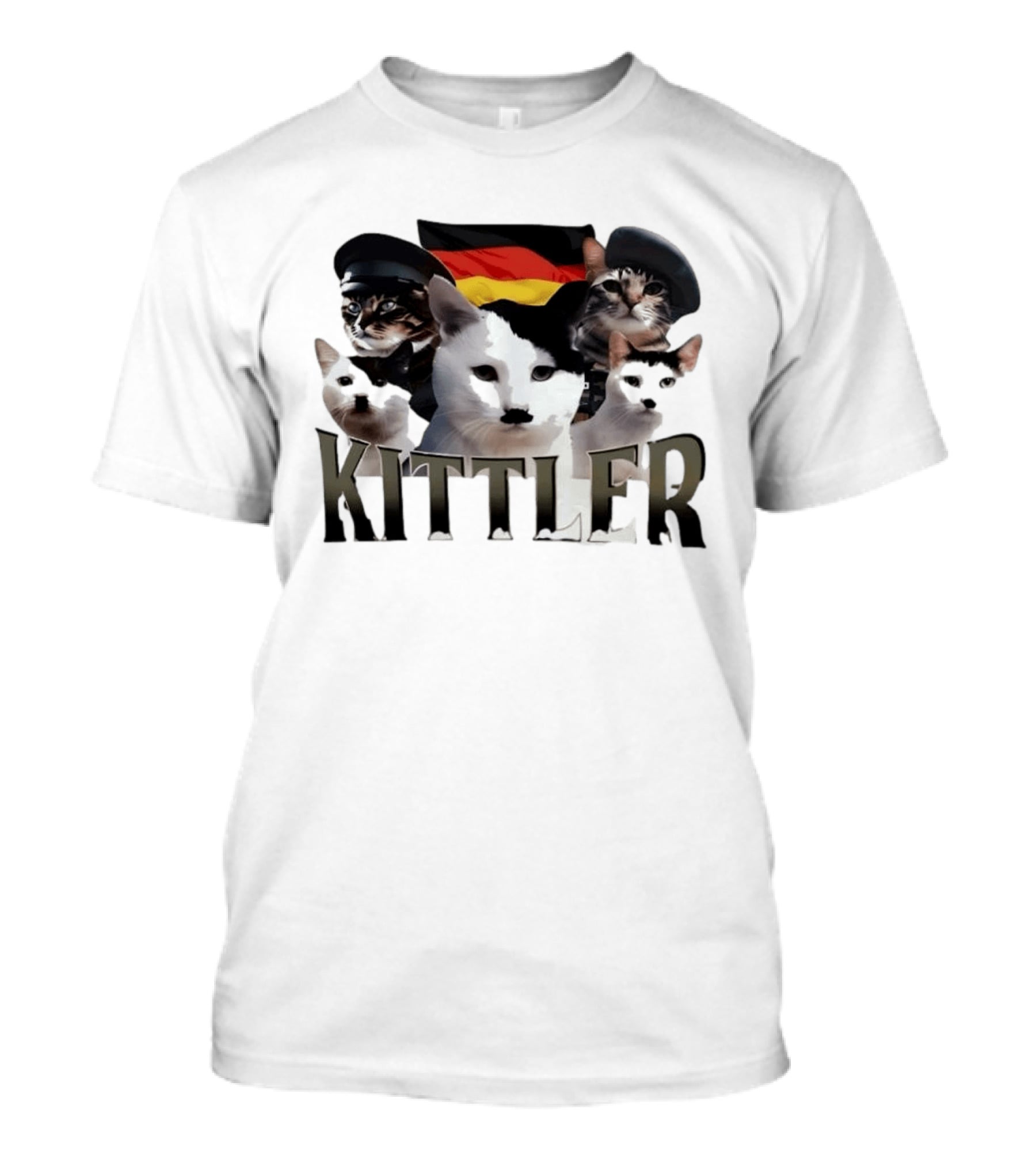 Kittler Cat Meme Kitten With German Flag And Hat T-Shirt