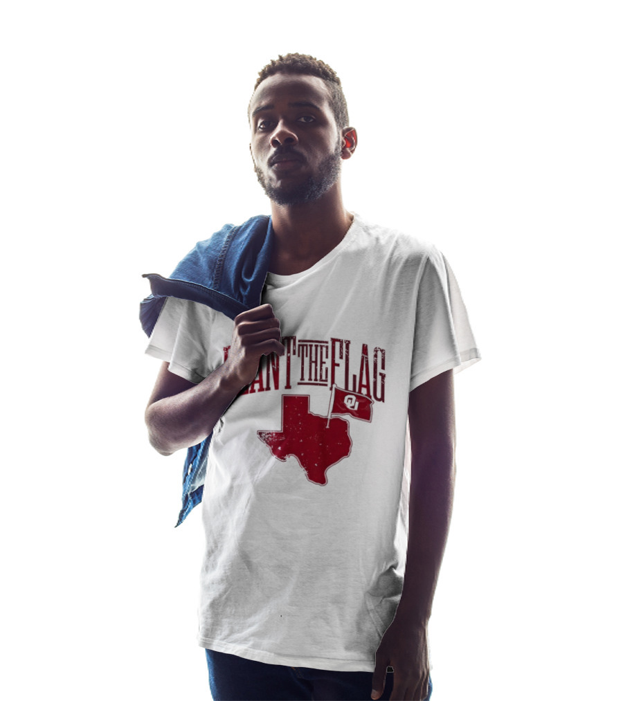 Oklahoma Sooners Plant The Flag 2026 Texas Map OU Flag T-Shirt