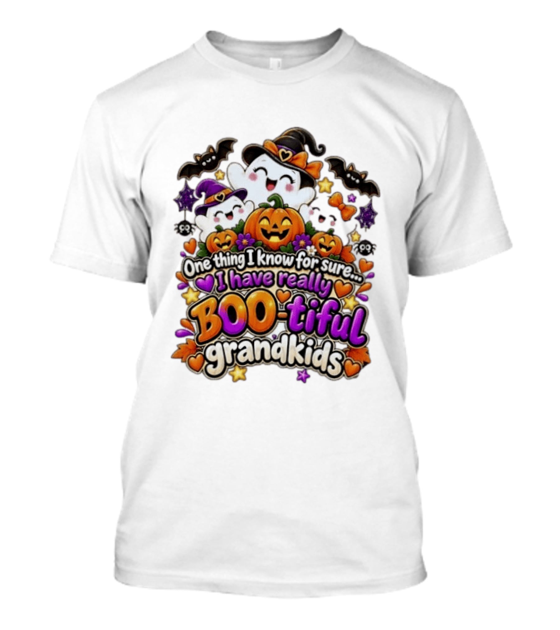 One Thing I Know For Sure I Have Really BOO Tiful Grandkids Halloween Ghost Pumpkin T-Shirt