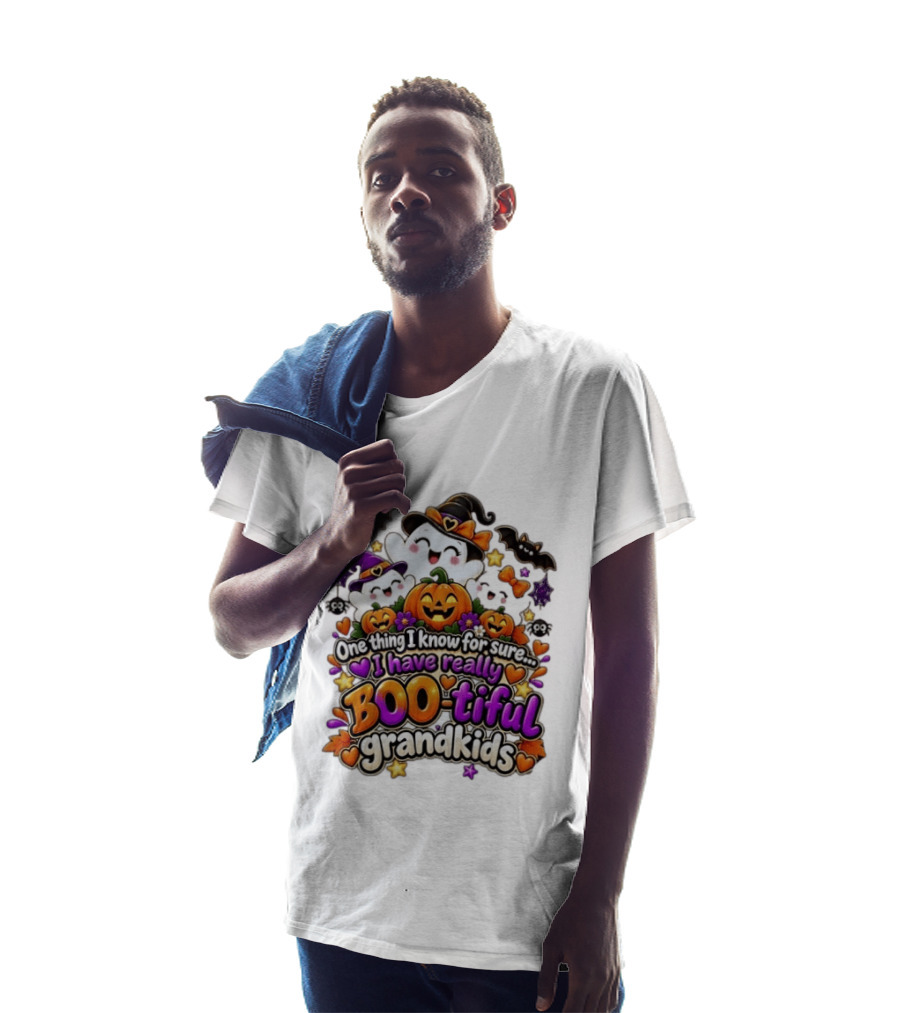 One Thing I Know For Sure I Have Really BOO Tiful Grandkids Halloween Ghost Pumpkin T-Shirt