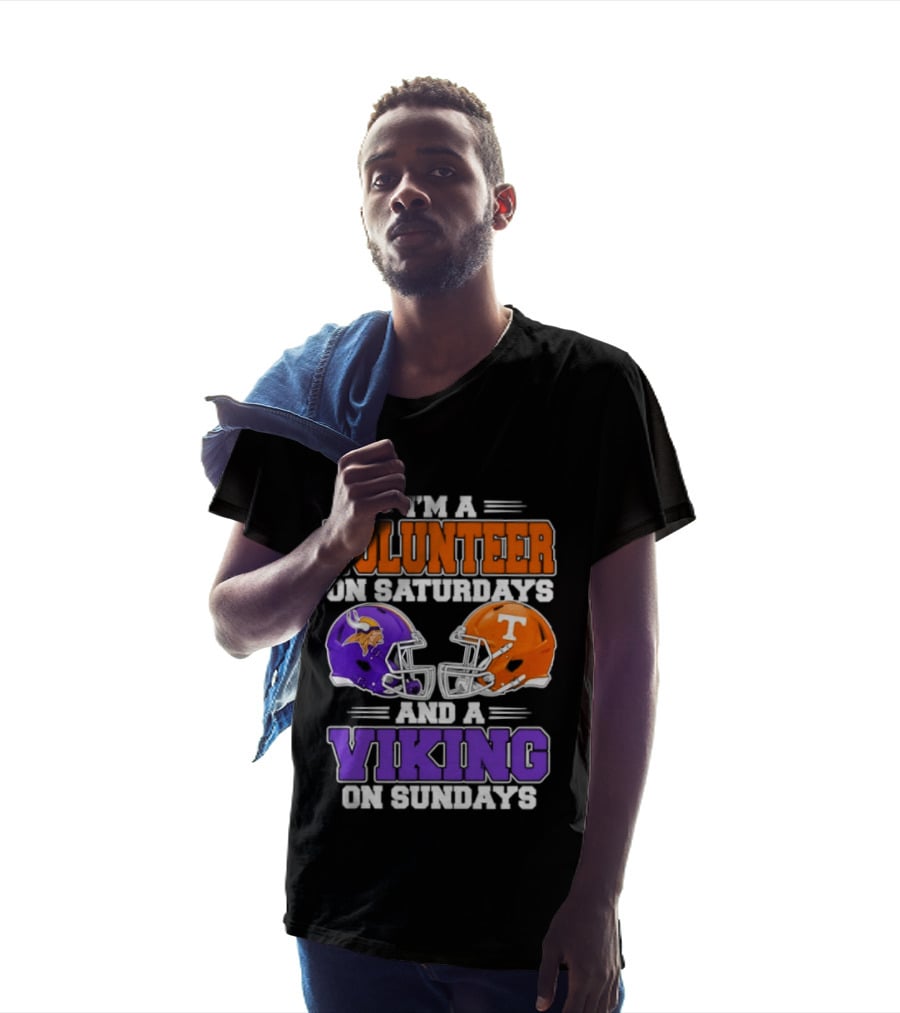 I'm A Volunteer On Saturdays And A Viking On Sundays Football Helmets T-Shirt